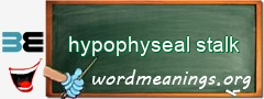 WordMeaning blackboard for hypophyseal stalk
